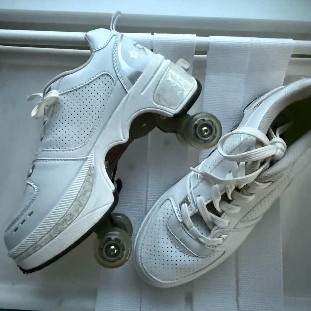 White Athletic Roller Shoes